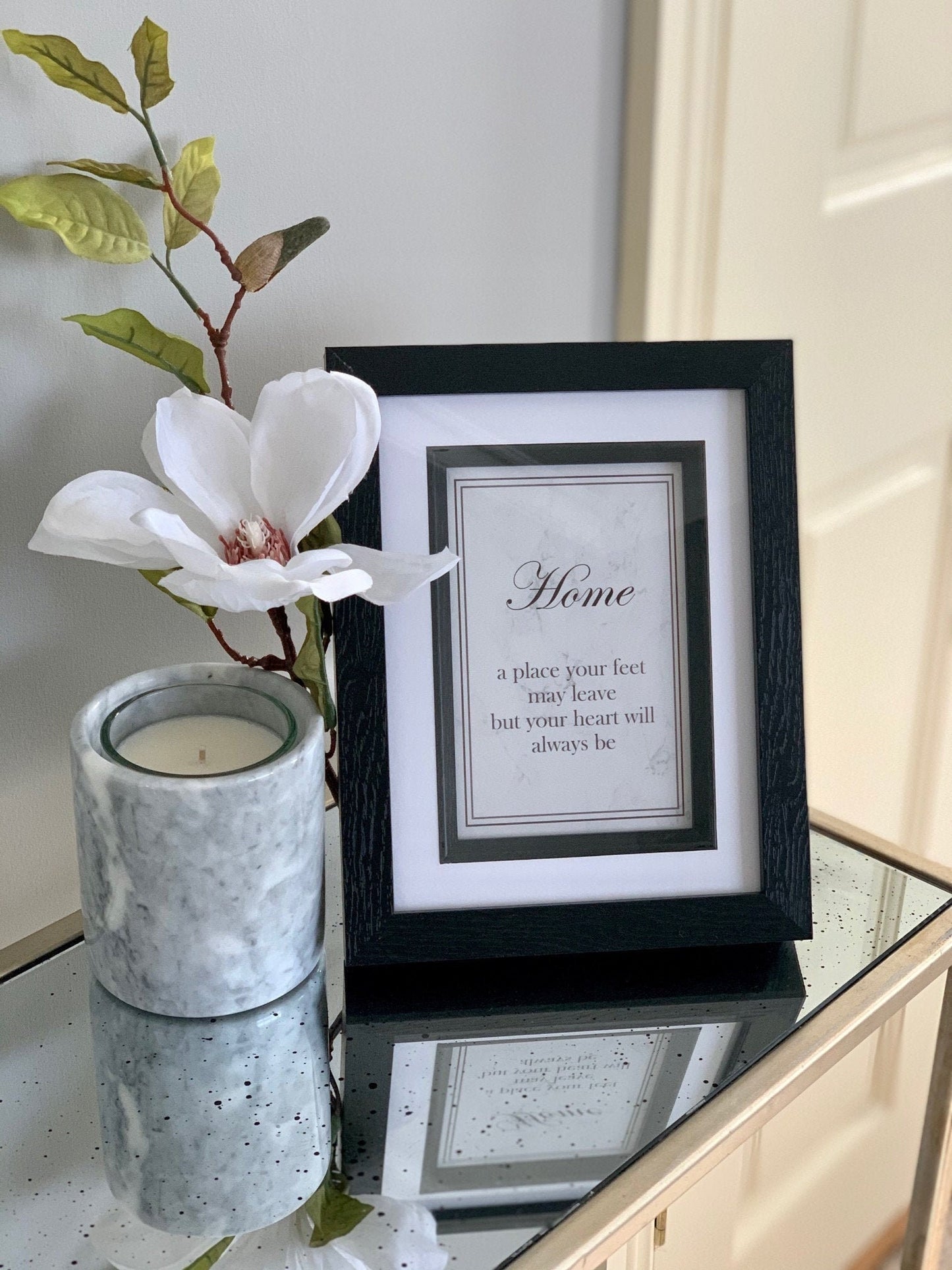 Modern Print - Home – a Place your feet may leave, but your heart will always be