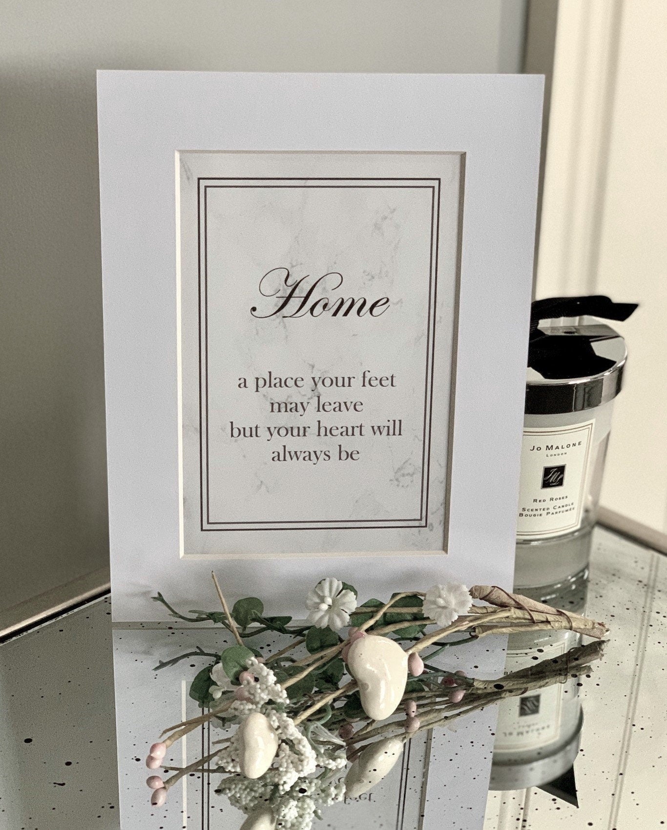 Modern Print - Home – a Place your feet may leave, but your heart will always be