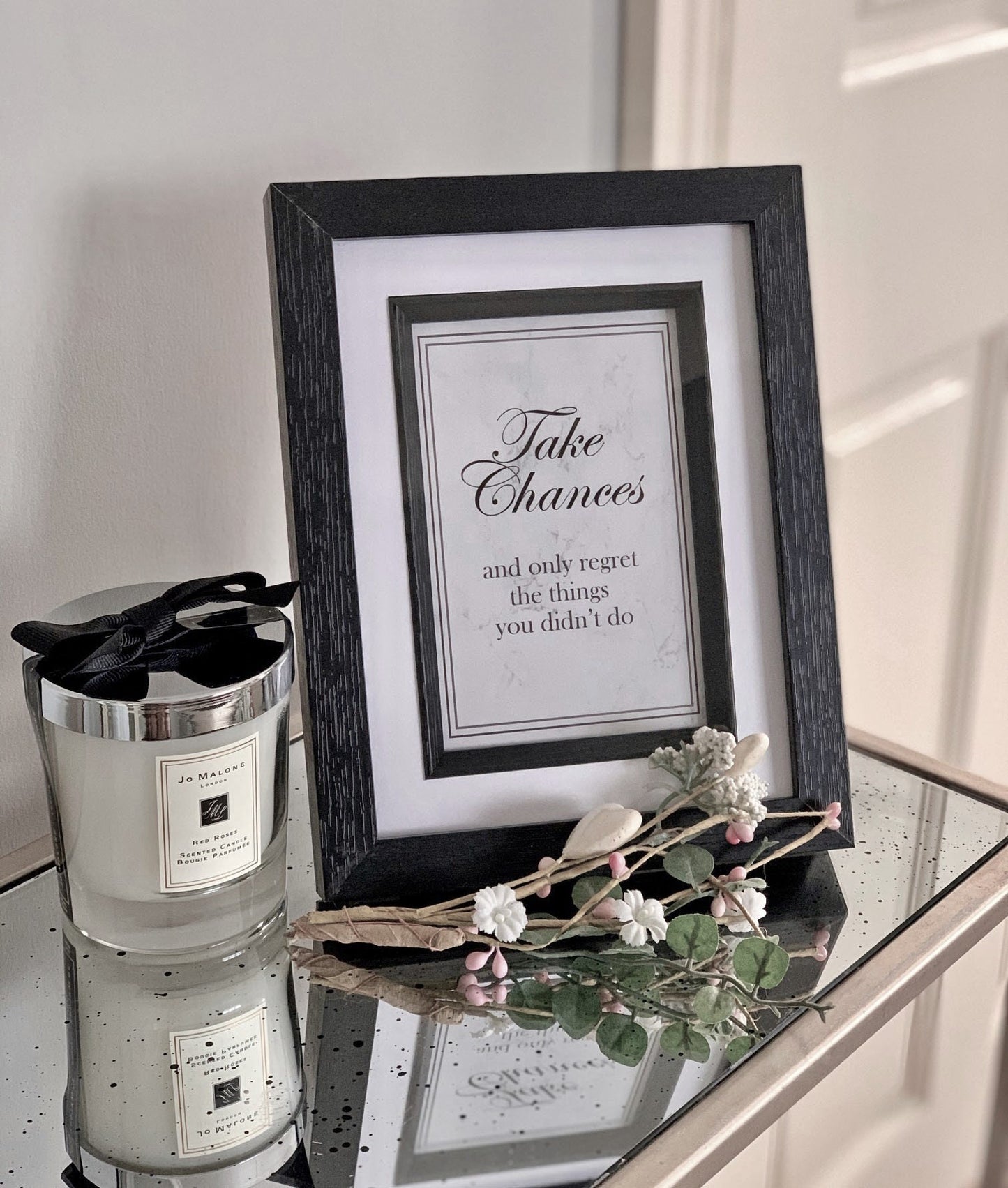 Modern Home Print - Take chances - You only regret the things you didn't do