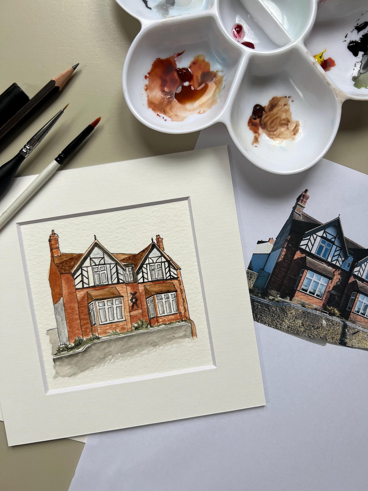 A Watercolour Portrait of Your Beloved Home: Custom Portrait