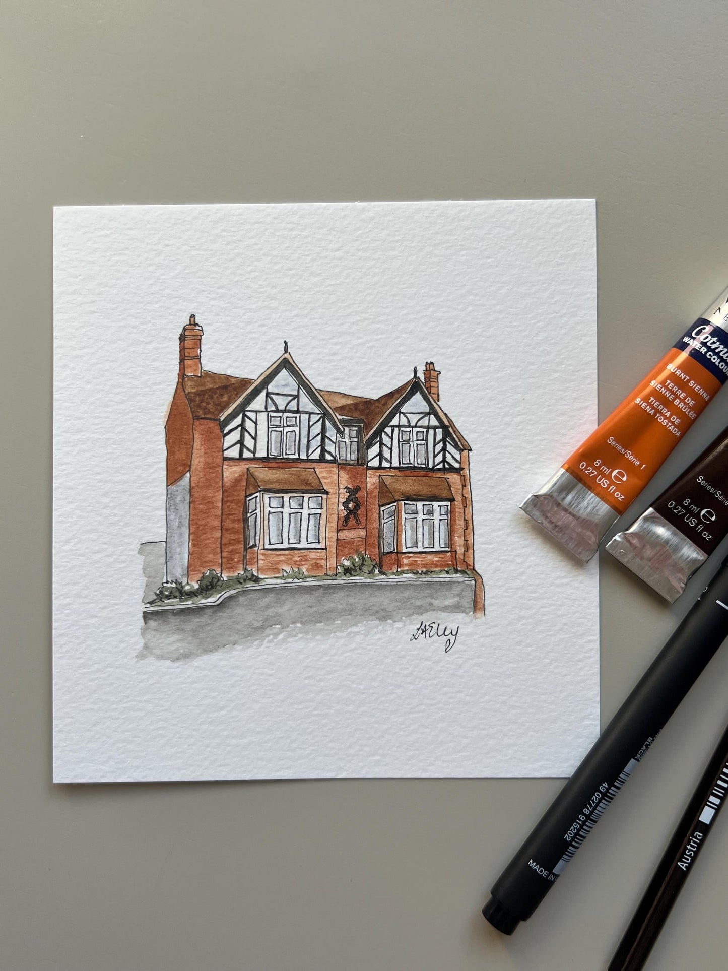 A Watercolour Portrait of Your Beloved Home: Custom Portrait