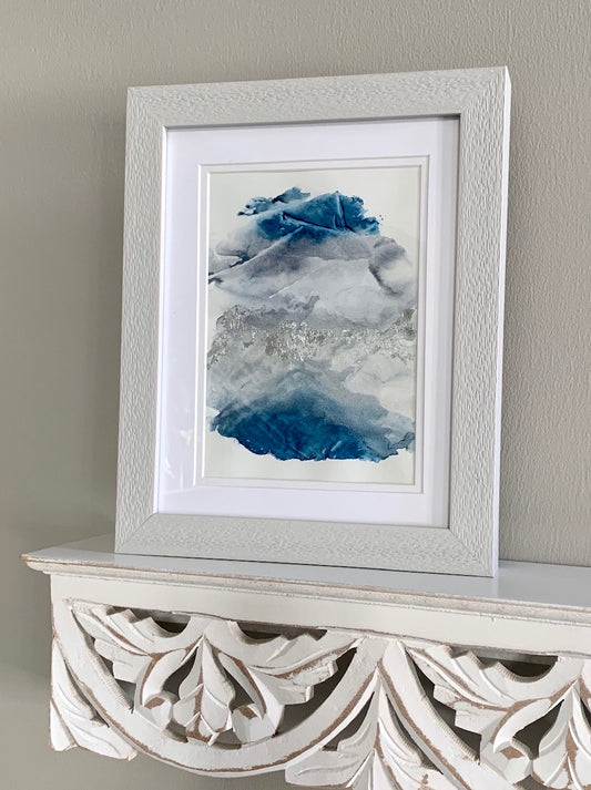 Silver Horizons: An Abstract Dance of Light & Texture