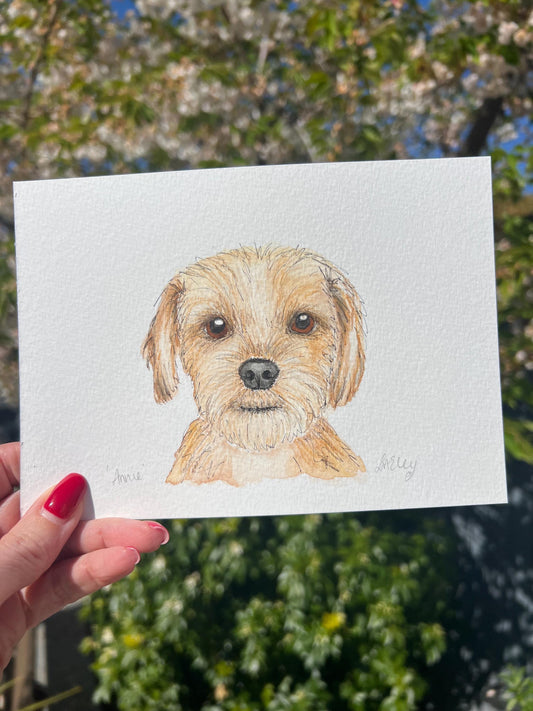 Annie the Yorkie Dog: A Tiny Spark of Joy in Watercolour Daily Drawing